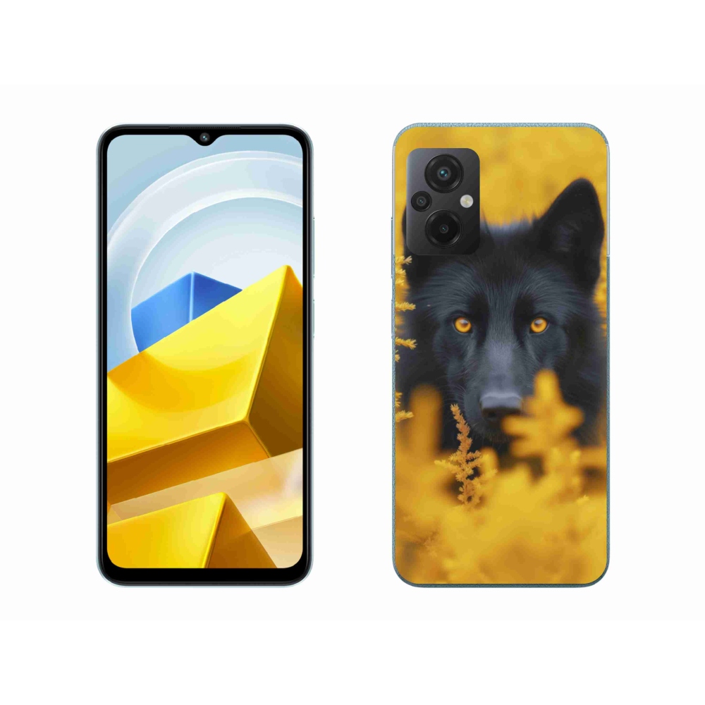Gelový kryt mmCase na Xiaomi Poco M5 4G - černý vlk 2