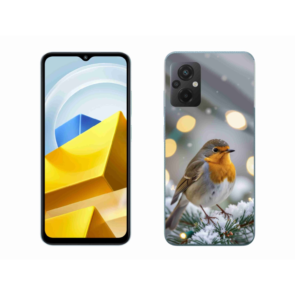 Gelový kryt mmCase na Xiaomi Poco M5 4G - červenka v zimě
