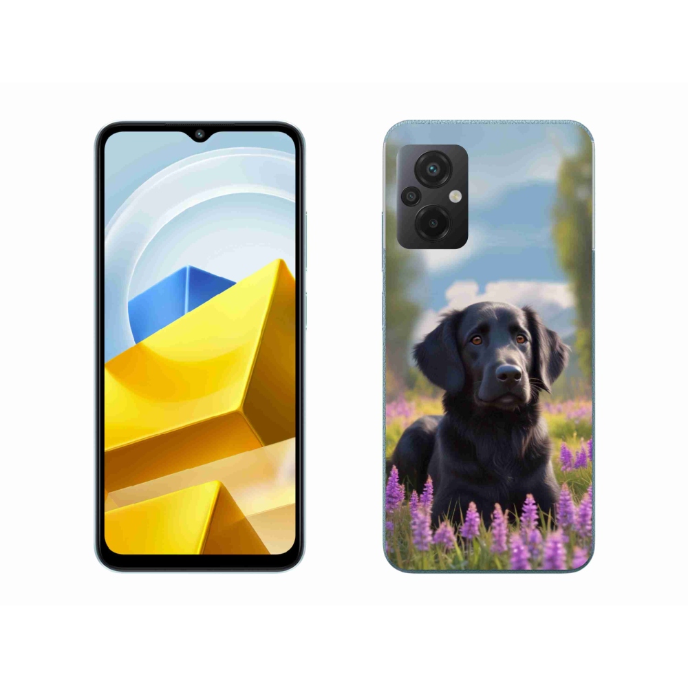 Gelový kryt mmCase na Xiaomi Poco M5 4G - elegantní černý retrívr