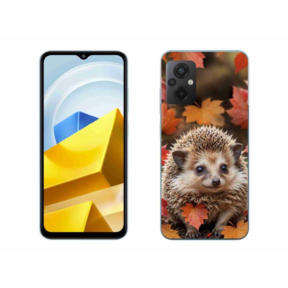 Gelový kryt mmCase na Xiaomi Poco M5 4G - ježek v listí