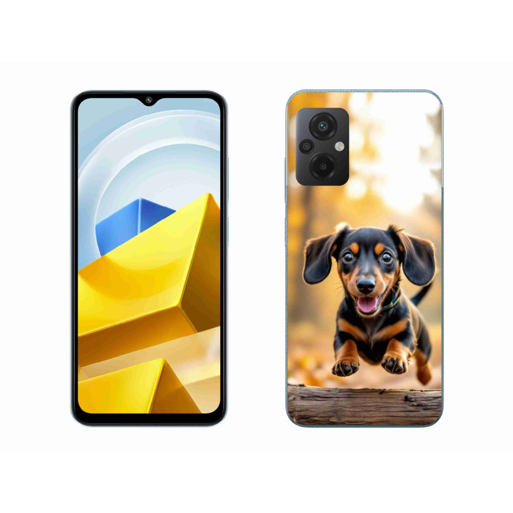 Gelový kryt mmCase na Xiaomi Poco M5 4G - jezevčík 2