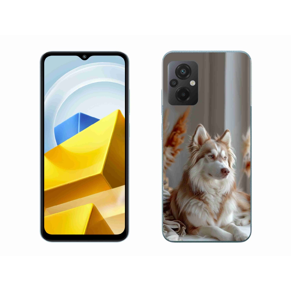 Gelový kryt mmCase na Xiaomi Poco M5 4G - klidný sibiřský husky