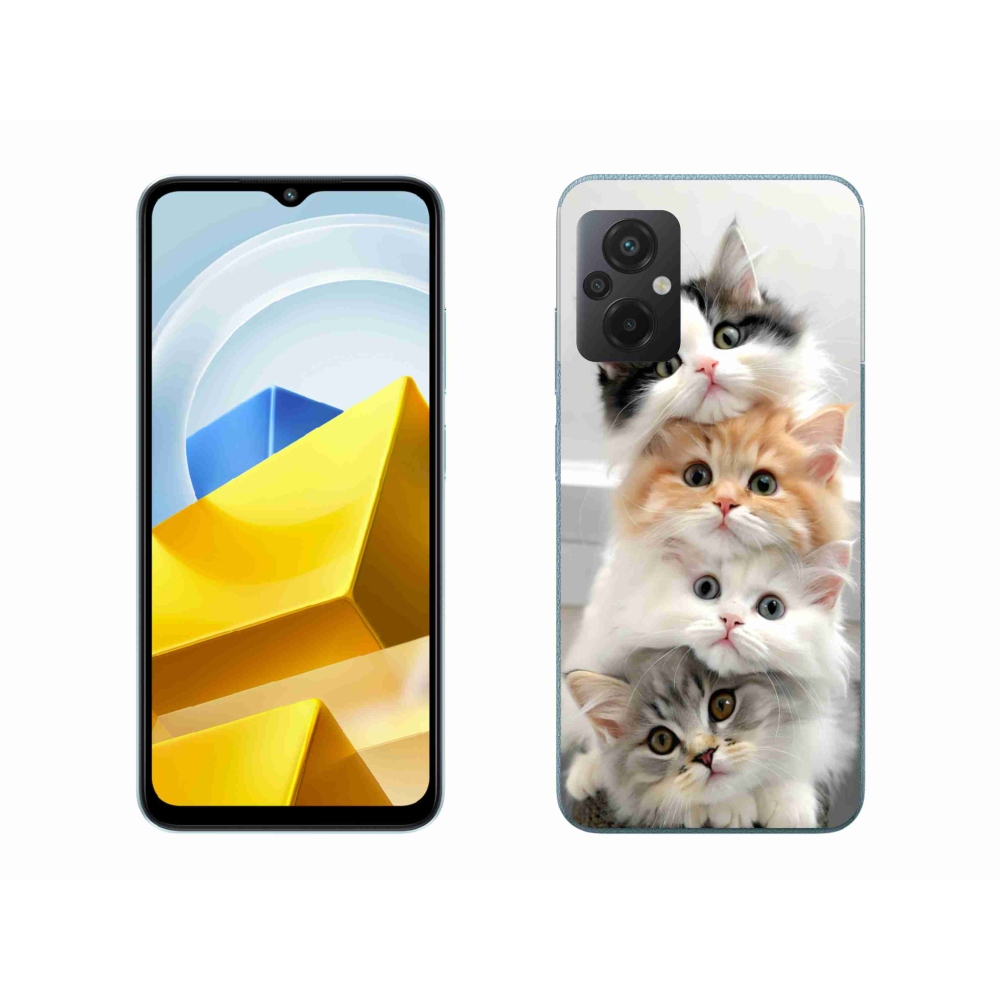 Gelový kryt mmCase na Xiaomi Poco M5 4G - kočičí parta