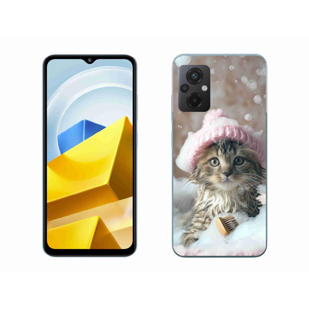 Gelový kryt mmCase na Xiaomi Poco M5 4G - kotě a koupel