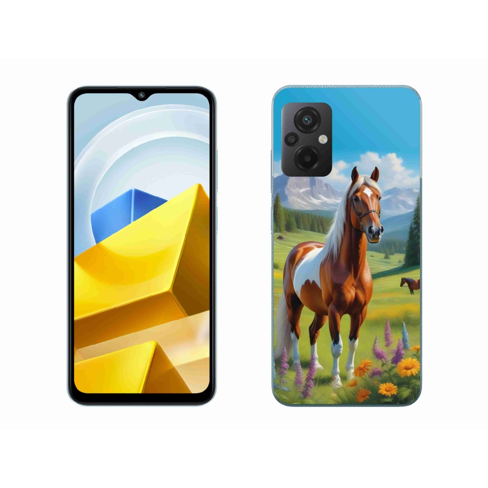Gelový kryt mmCase na Xiaomi Poco M5 4G - kůň na louce