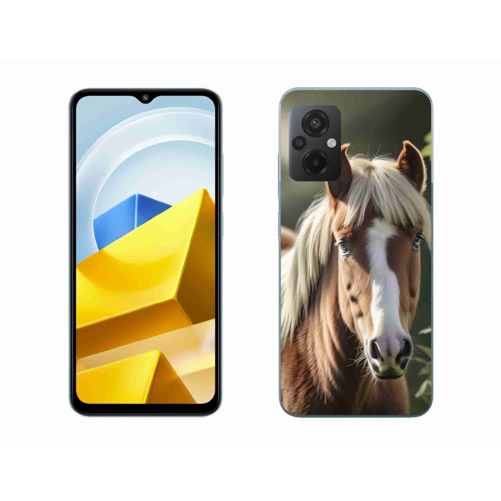 Gelový kryt mmCase na Xiaomi Poco M5 4G - kůň se světlou hřívou