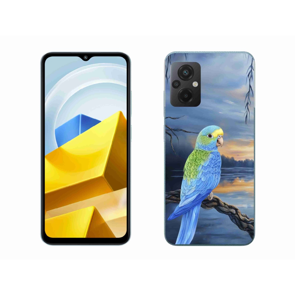 Gelový kryt mmCase na Xiaomi Poco M5 4G - modrý papoušek