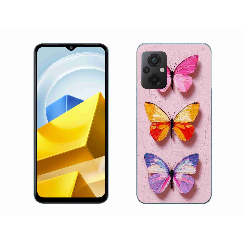 Gelový kryt mmCase na Xiaomi Poco M5 4G - motýlí trojice