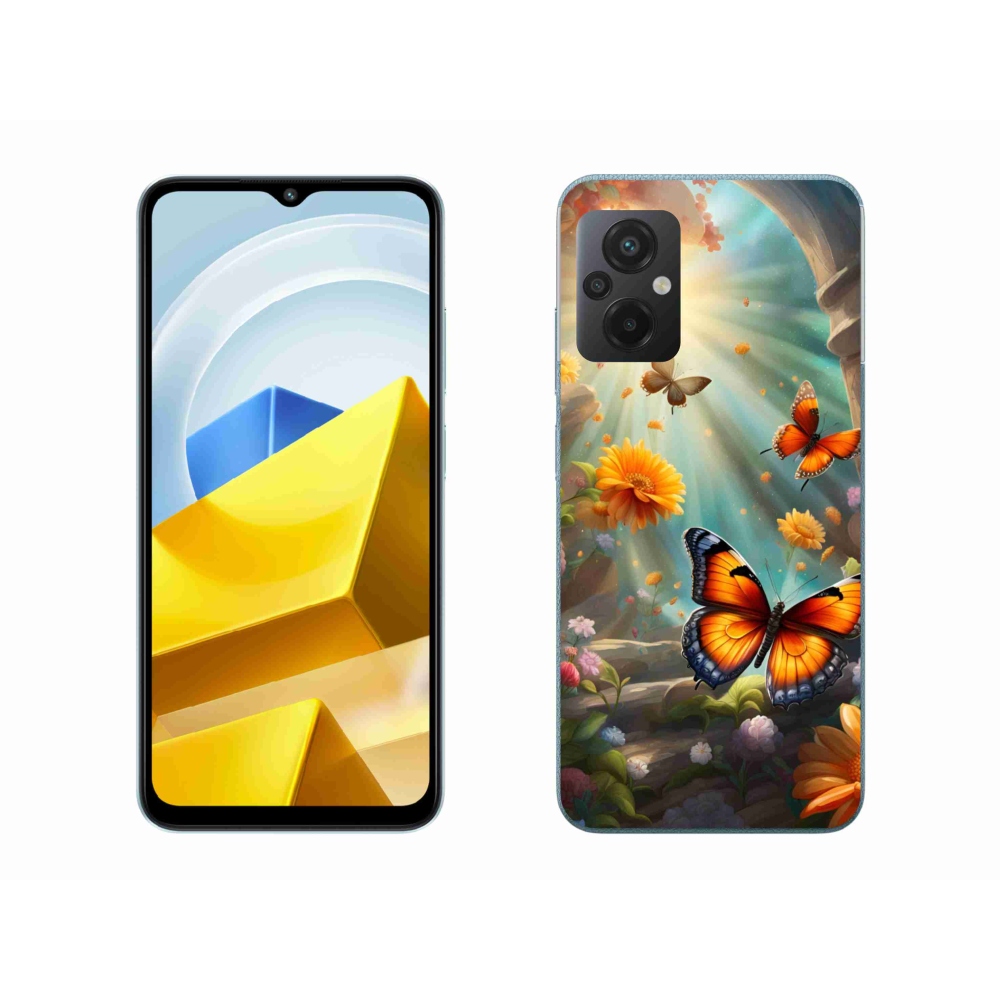 Gelový kryt mmCase na Xiaomi Poco M5 4G - motýlí zahrada 2
