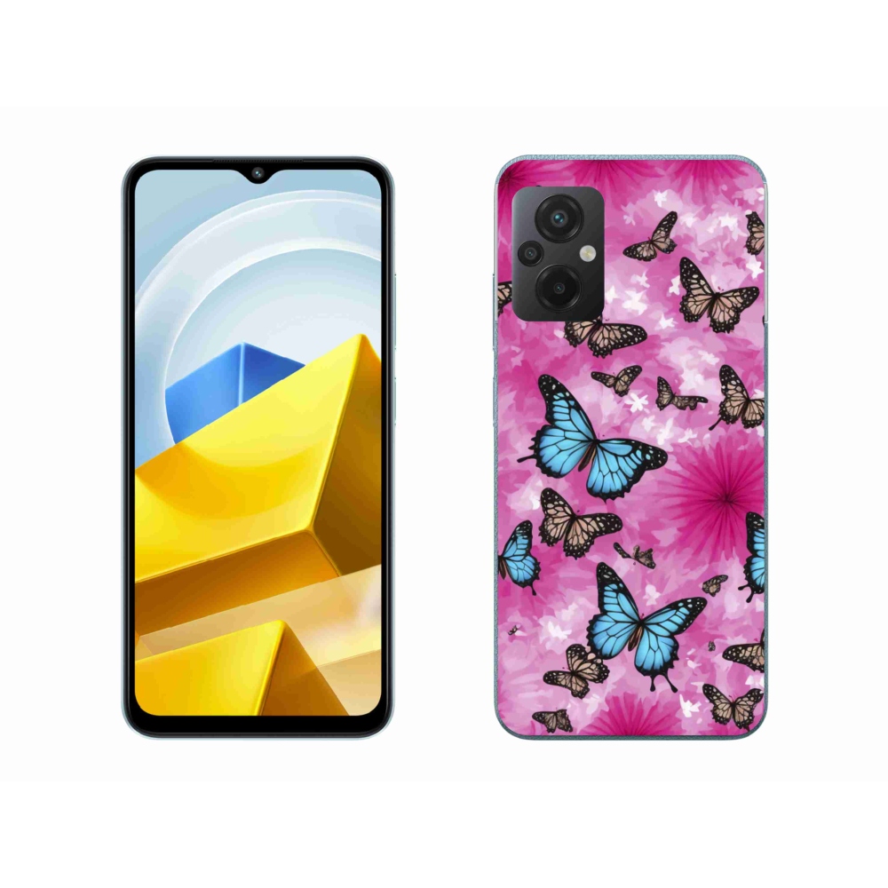 Gelový kryt mmCase na Xiaomi Poco M5 4G - motýlí zahrada