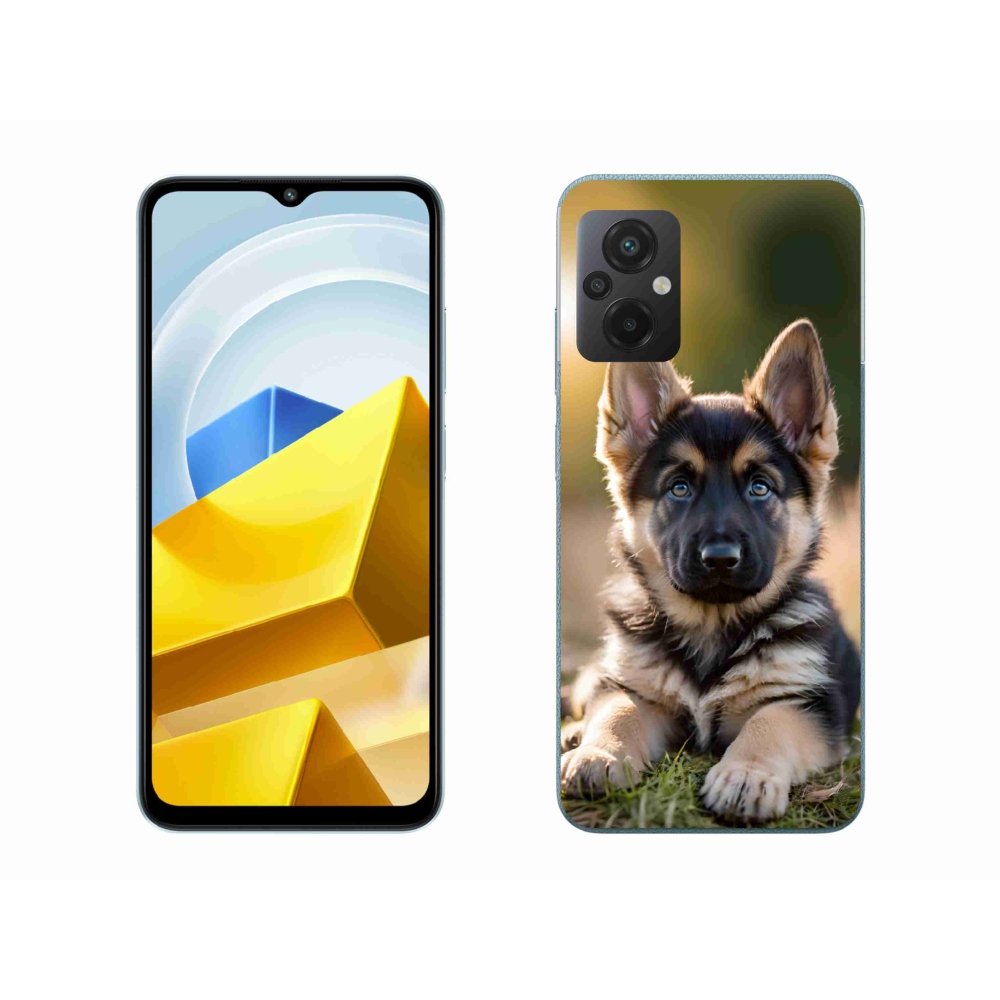 Gelový kryt mmCase na Xiaomi Poco M5 4G - německý ovčák v přírodě