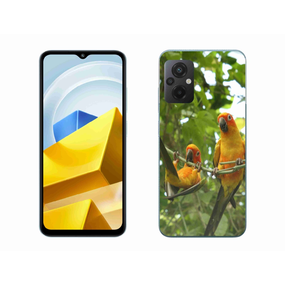 Gelový kryt mmCase na Xiaomi Poco M5 4G - papoušci aratingy