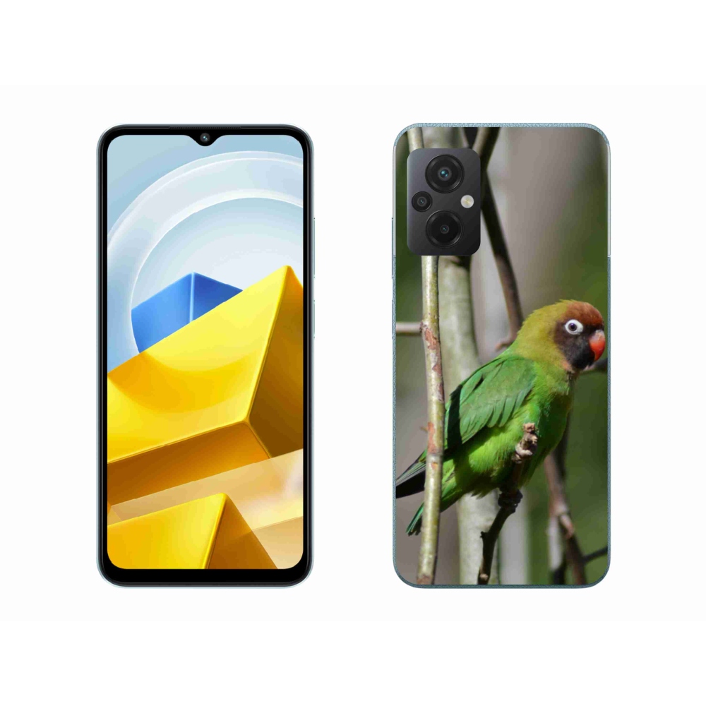 Gelový kryt mmCase na Xiaomi Poco M5 4G - papoušek agapornis