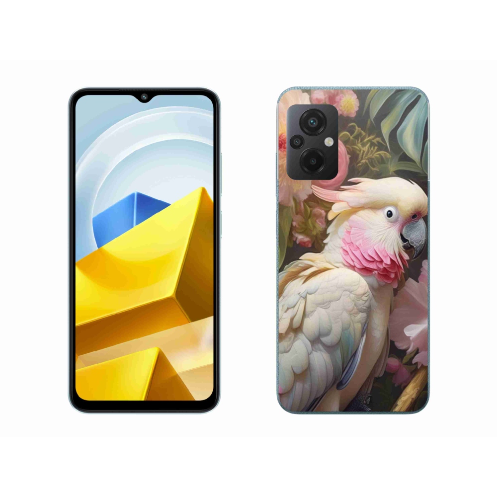 Gelový kryt mmCase na Xiaomi Poco M5 4G - papoušek kakadu růžový 2