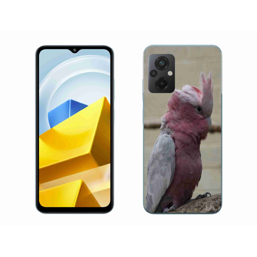 Gelový kryt mmCase na Xiaomi Poco M5 4G - papoušek kakadu růžový