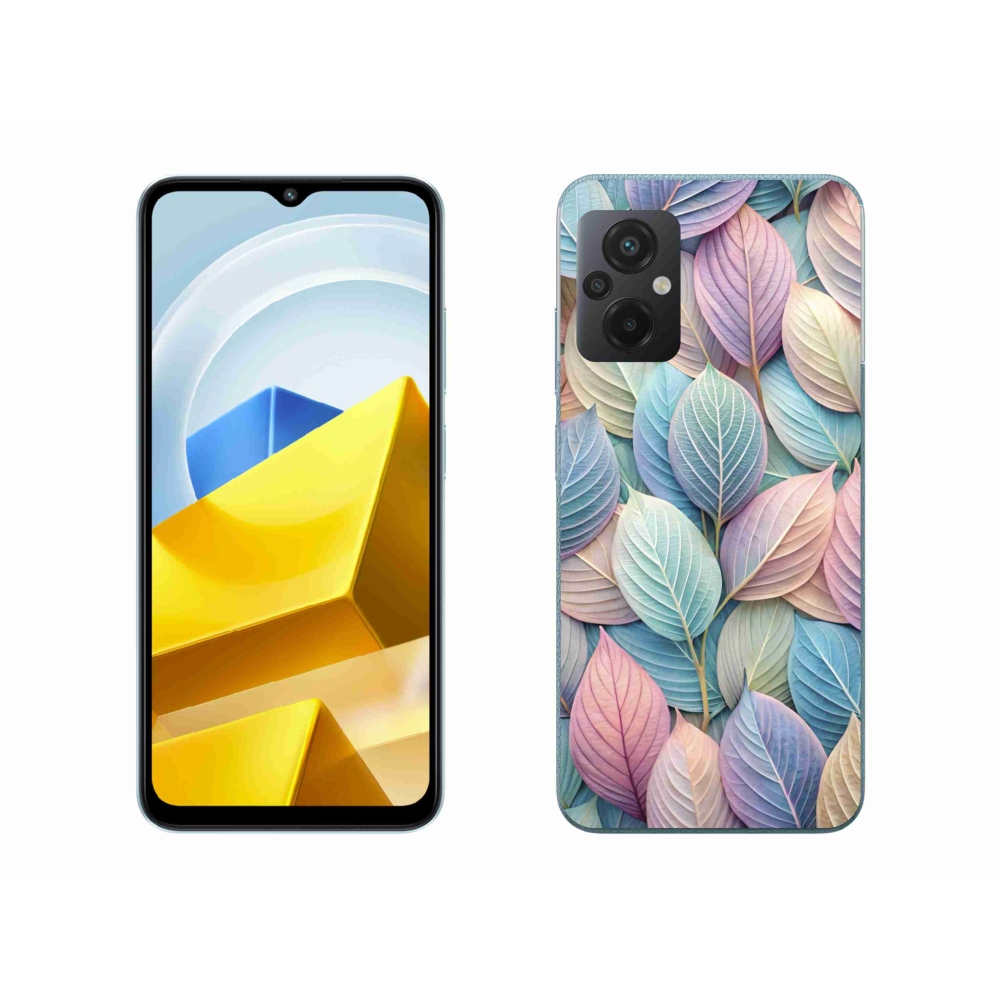 Gelový kryt mmCase na Xiaomi Poco M5 4G - pastelové listy