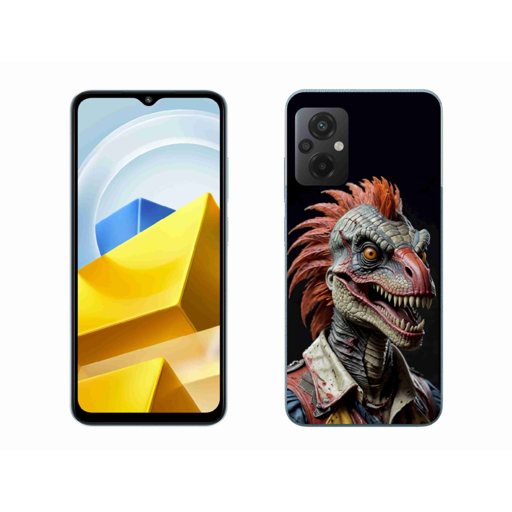 Gelový kryt mmCase na Xiaomi Poco M5 4G - punk dinosaurus