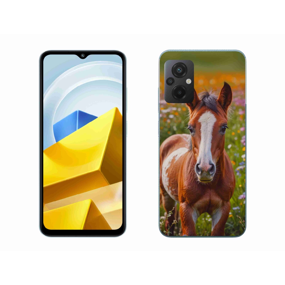 Gelový kryt mmCase na Xiaomi Poco M5 4G - roztomilé hříbě