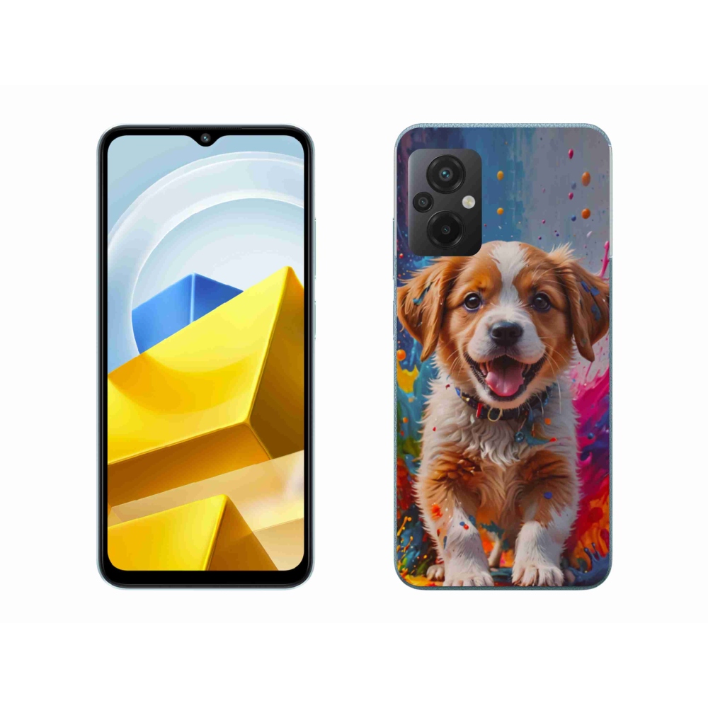 Gelový kryt mmCase na Xiaomi Poco M5 4G - roztomilé štěně 3