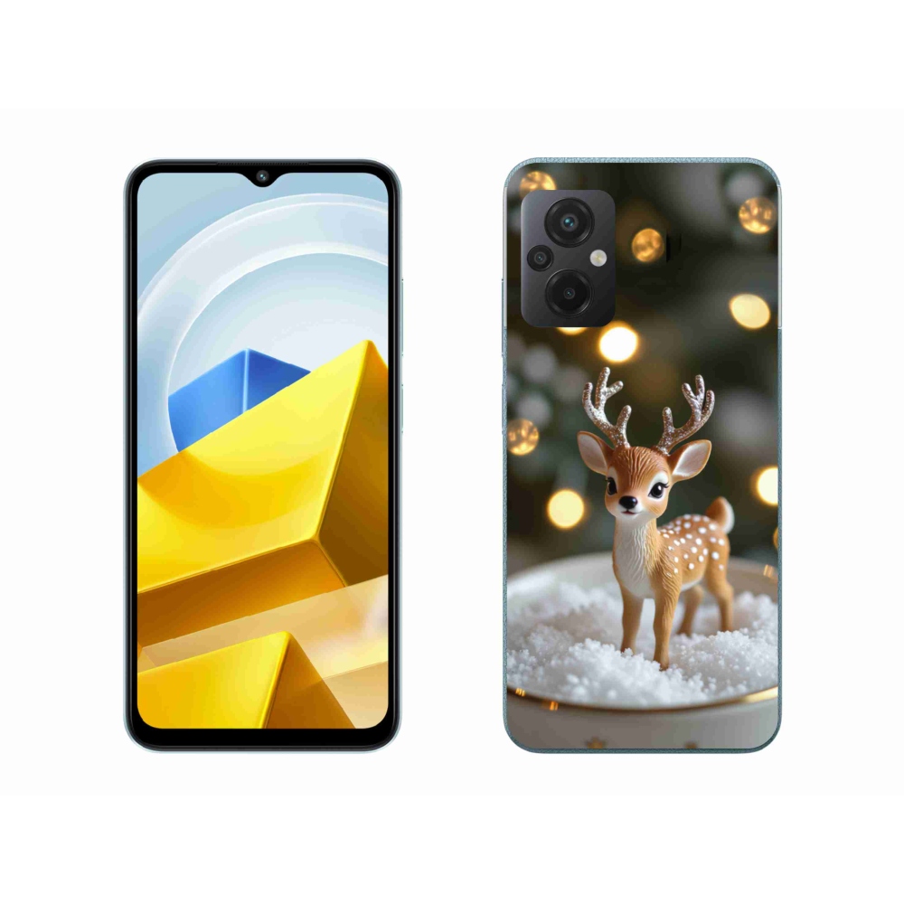 Gelový kryt mmCase na Xiaomi Poco M5 4G - roztomilý vánoční jelen