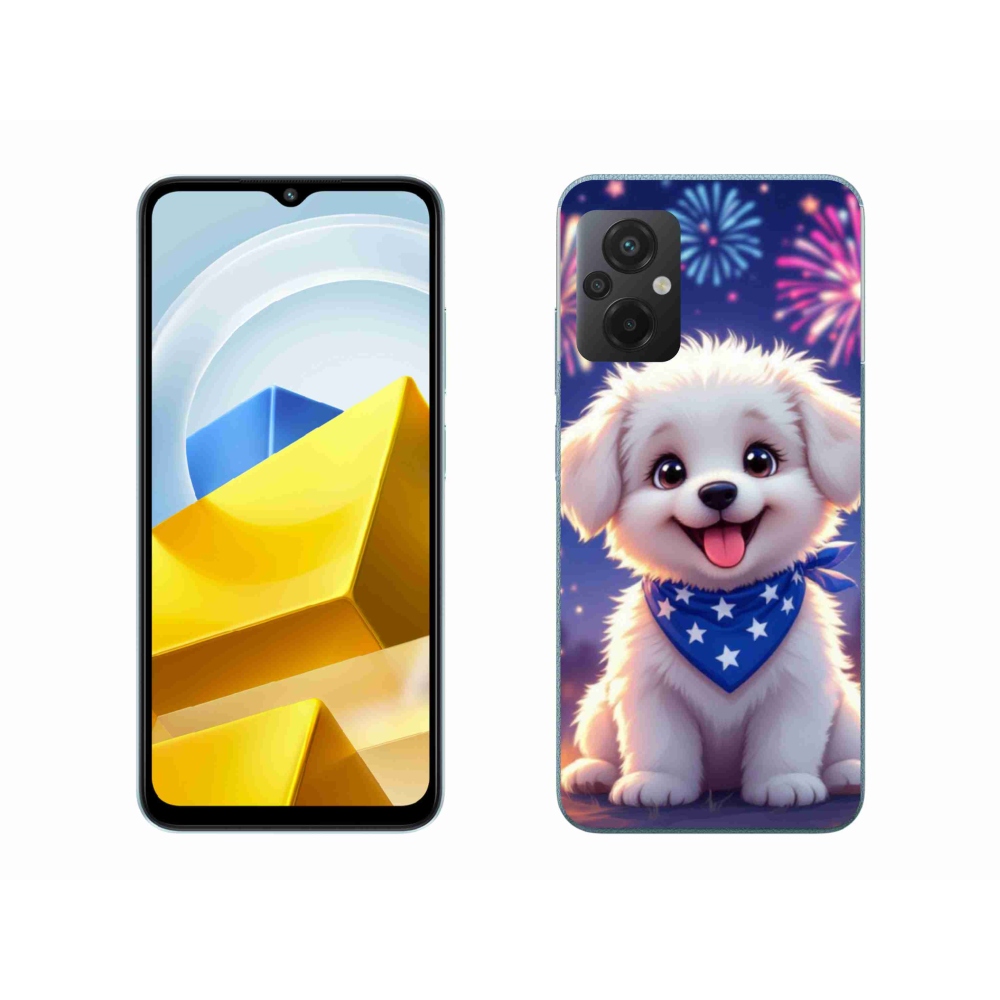 Gelový kryt mmCase na Xiaomi Poco M5 4G - slavnostní štěně