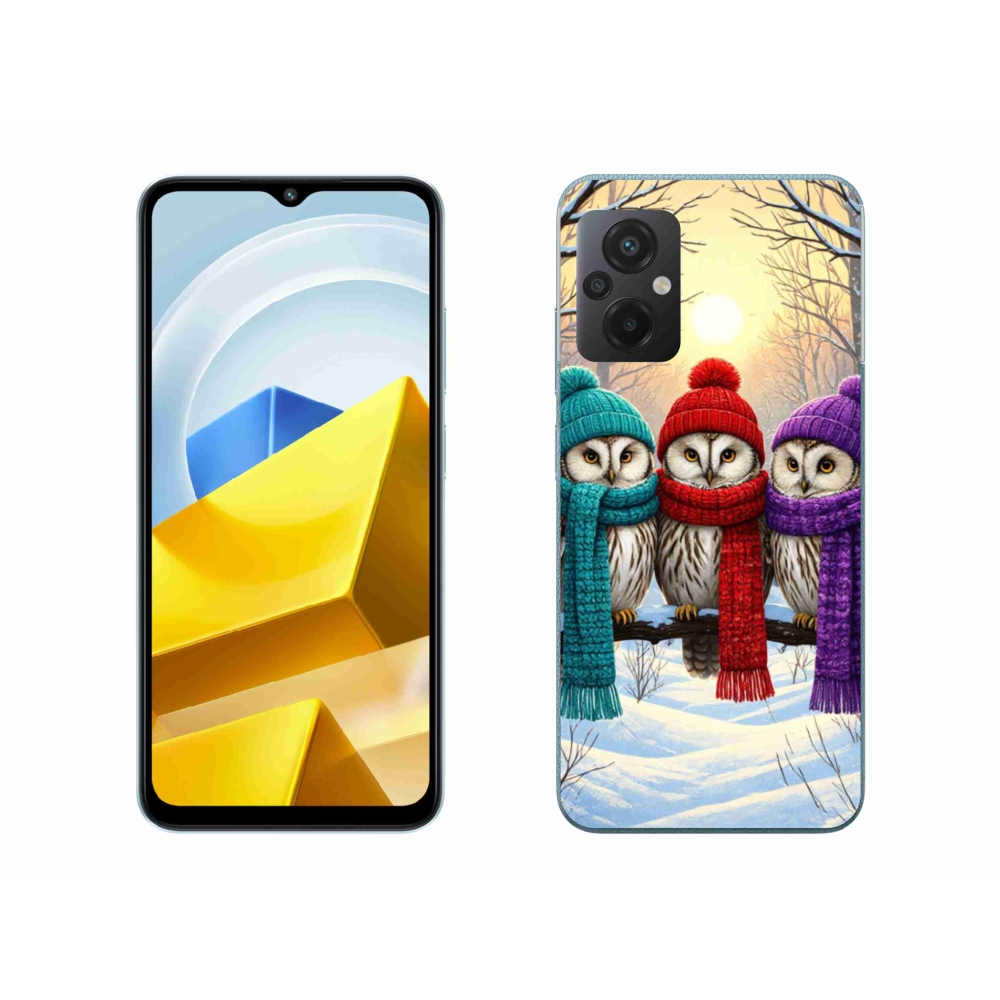 Gelový kryt mmCase na Xiaomi Poco M5 4G - soví přátelé