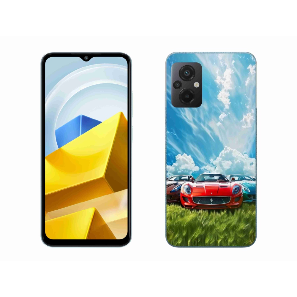 Gelový kryt mmCase na Xiaomi Poco M5 4G - sportovní vozy
