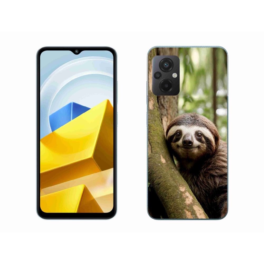Gelový kryt mmCase na Xiaomi Poco M5 4G - usměvavý lenochod