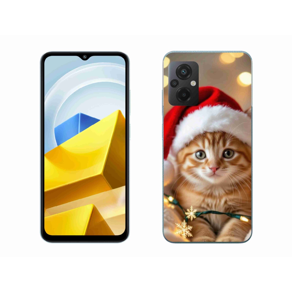 Gelový kryt mmCase na Xiaomi Poco M5 4G - vánoční kotě