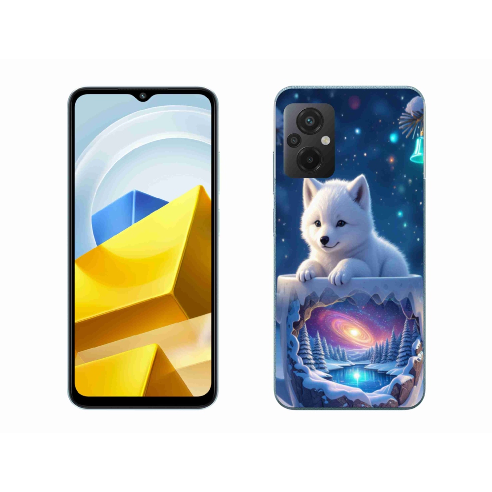 Gelový kryt mmCase na Xiaomi Poco M5 4G - vánoční štěně