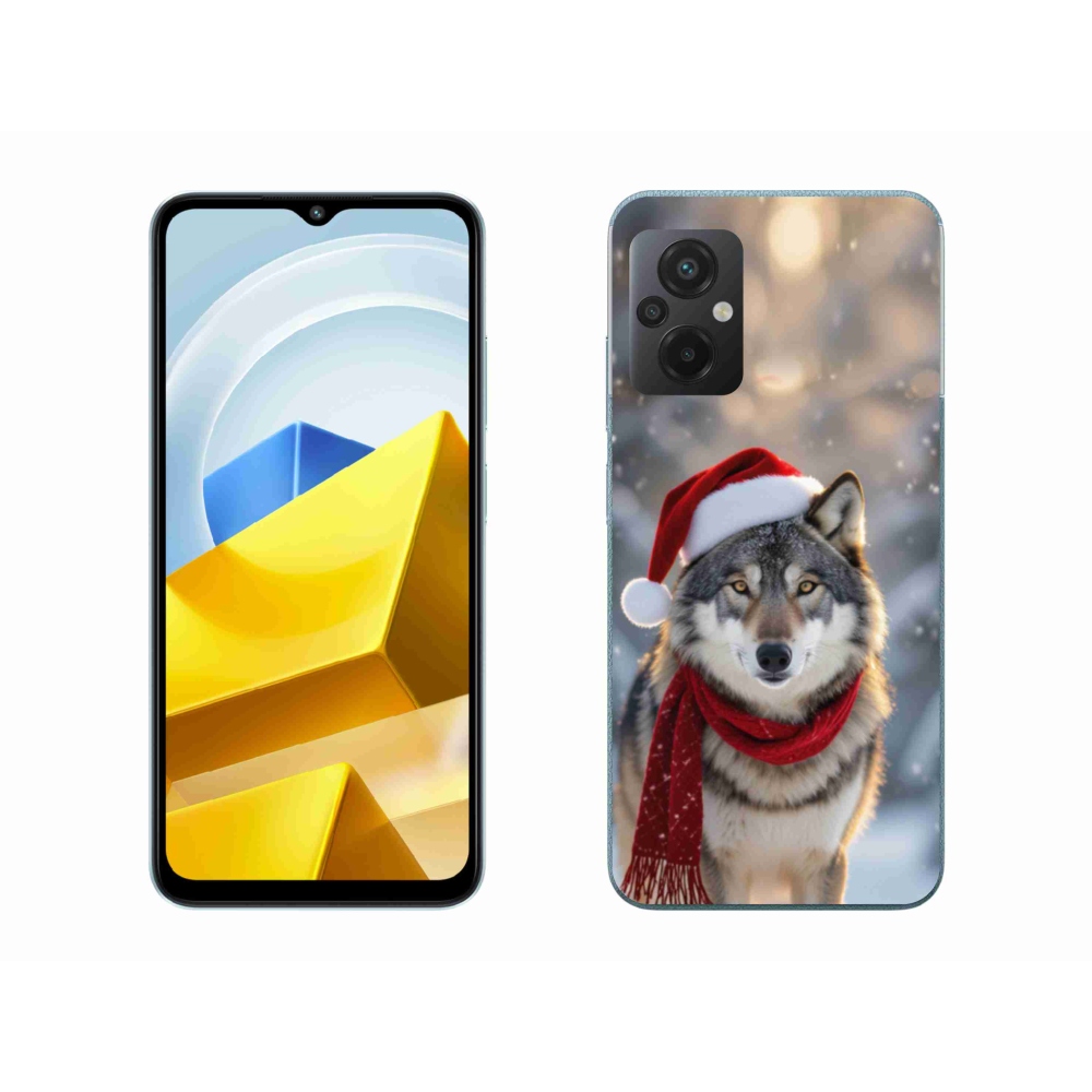 Gelový kryt mmCase na Xiaomi Poco M5 4G - vánoční vlk