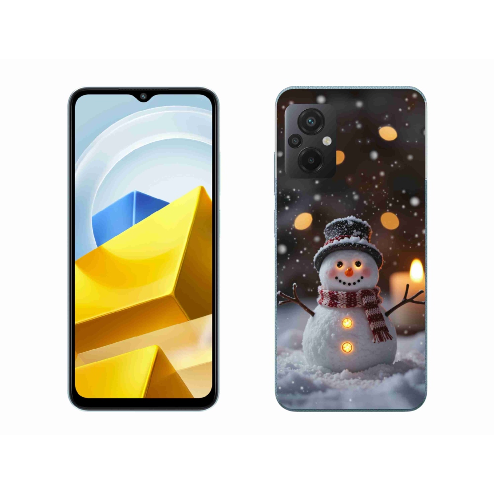 Gelový kryt mmCase na Xiaomi Poco M5 4G - veselý sněhulák