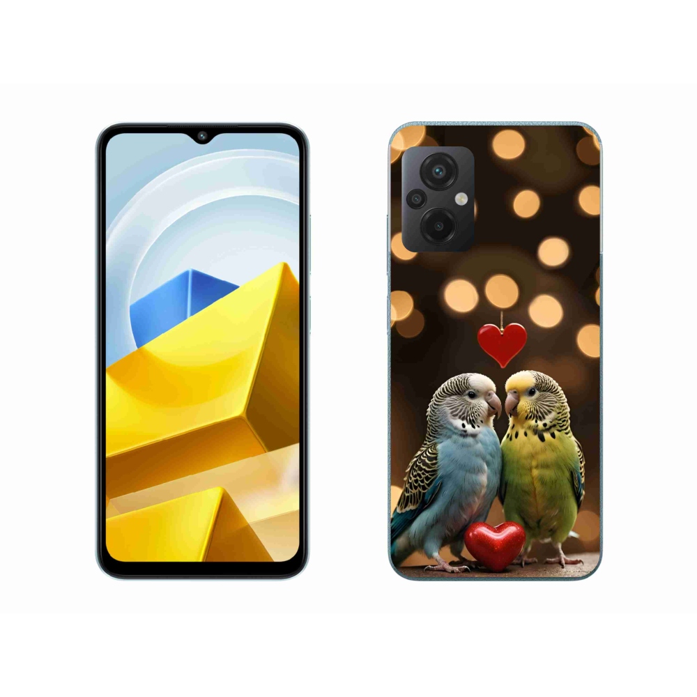 Gelový kryt mmCase na Xiaomi Poco M5 4G - zamilovaní papoušci