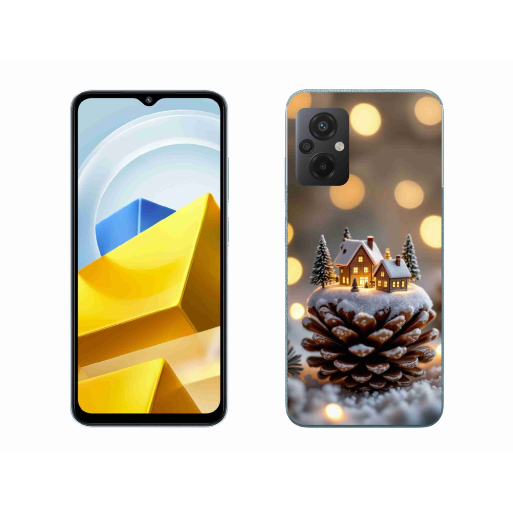 Gelový kryt mmCase na Xiaomi Poco M5 4G - zimní vesnička