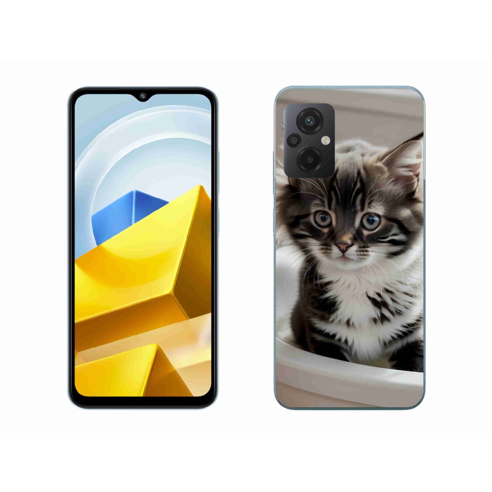 Gelový kryt mmCase na Xiaomi Poco M5 4G - zvědavé kotě