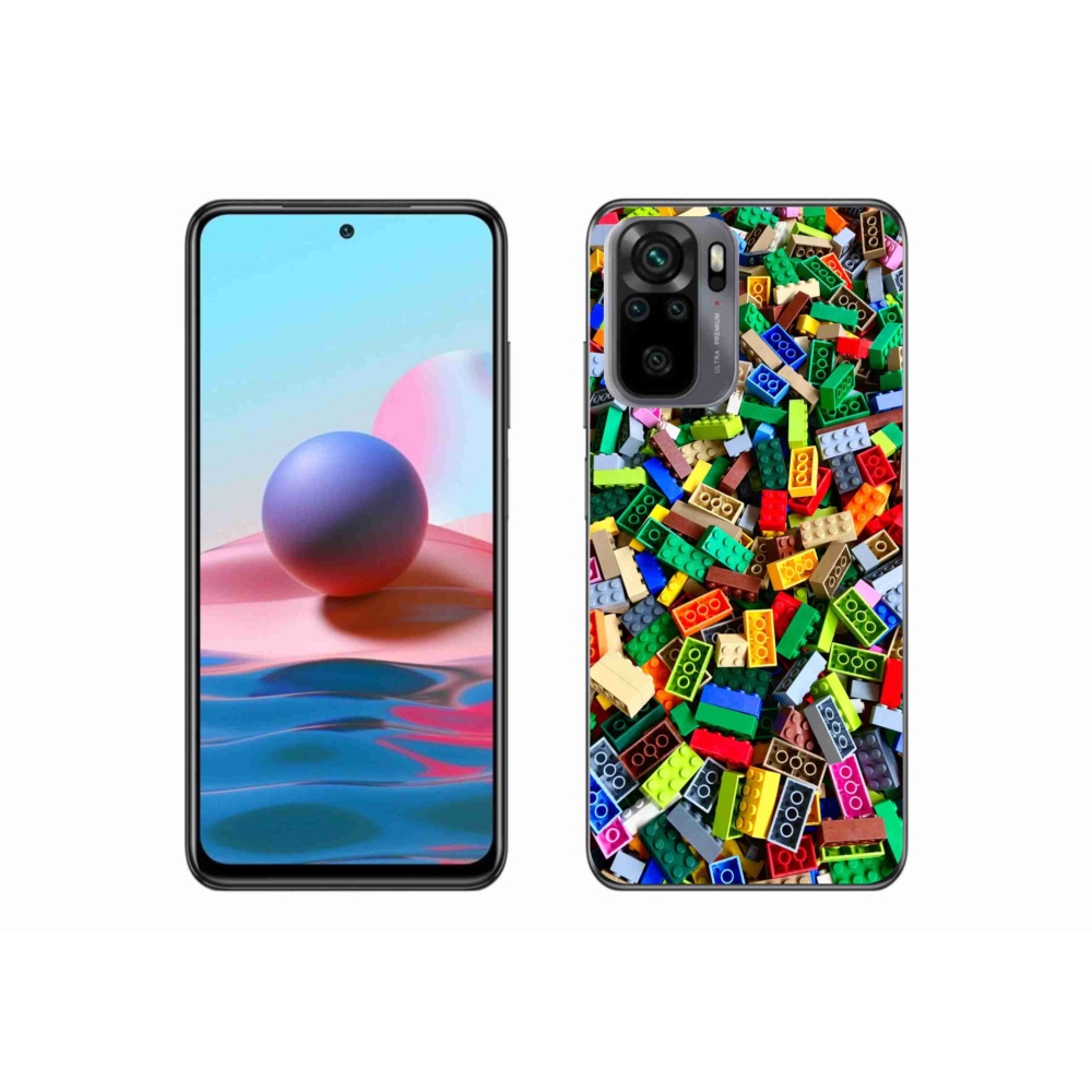 Gelový kryt mmCase na Xiaomi Poco M5s - barevné stavební kostky