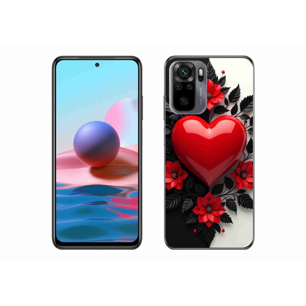 Gelový kryt mmCase na Xiaomi Poco M5s - červené srdce