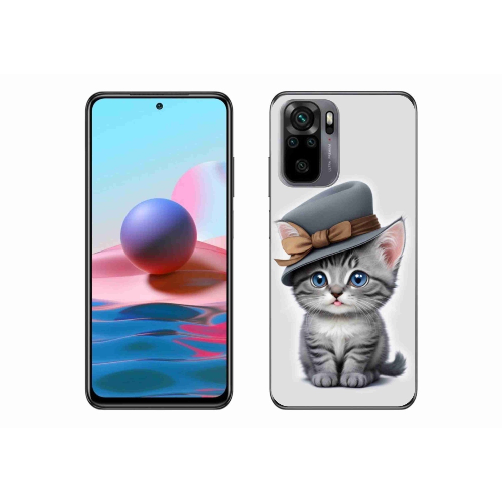 Gelový kryt mmCase na Xiaomi Poco M5s - kotě s kloboukem