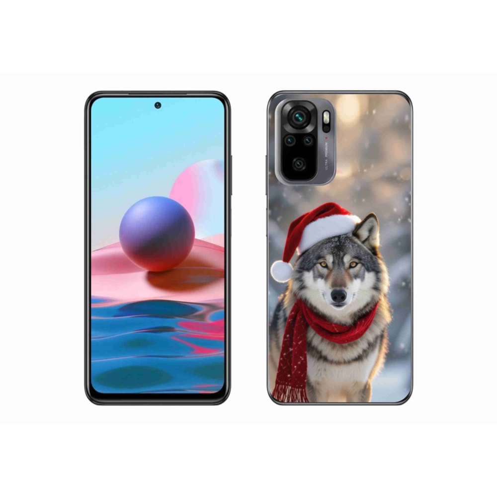 Gelový kryt mmCase na Xiaomi Poco M5s - vánoční vlk