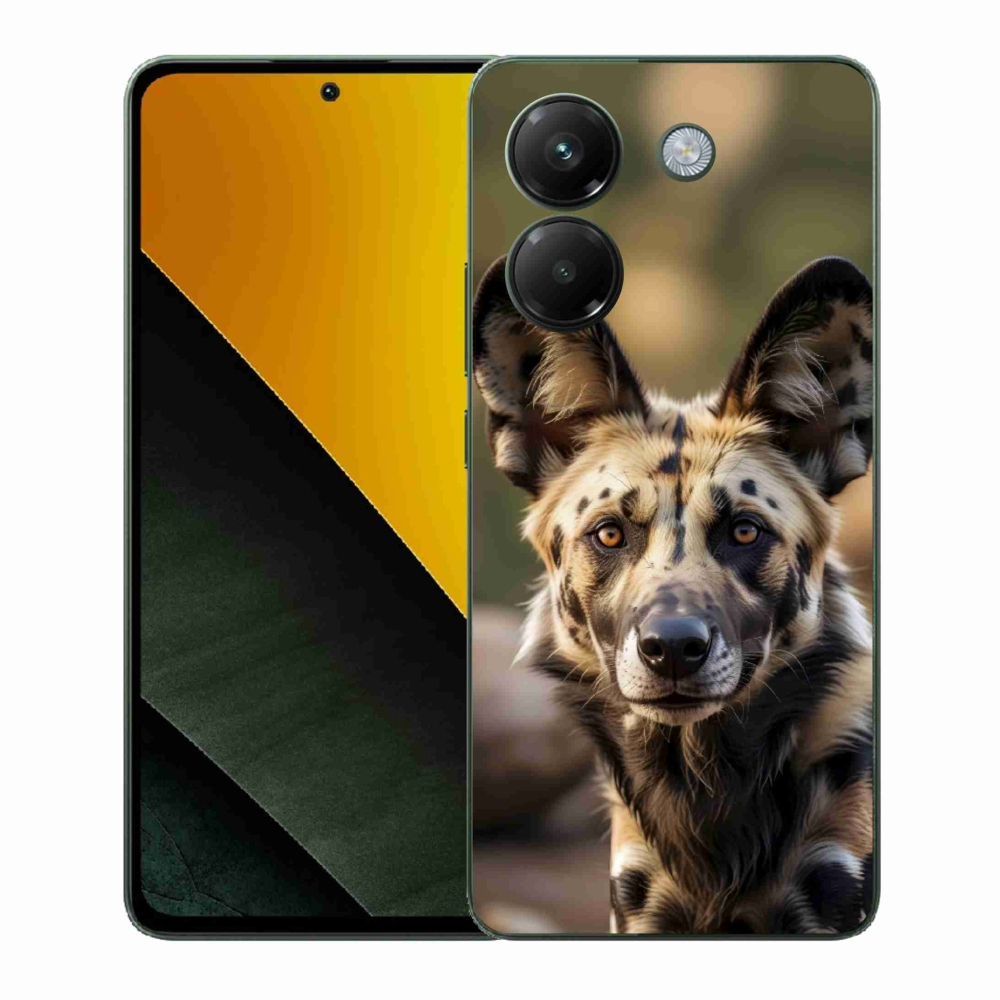 Gelový kryt mmCase na Xiaomi Poco M7 Pro 5G - africký divoký pes