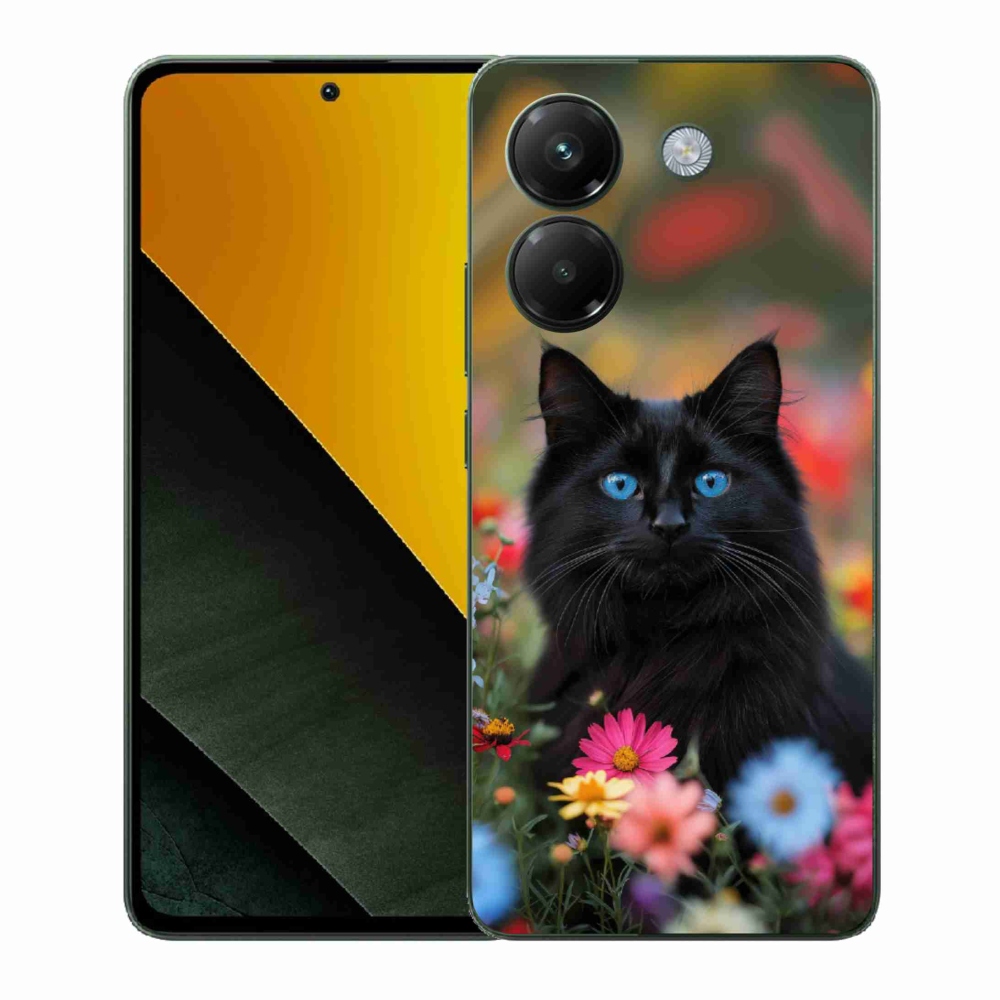 Gelový kryt mmCase na Xiaomi Poco M7 Pro 5G - černé kotě 4