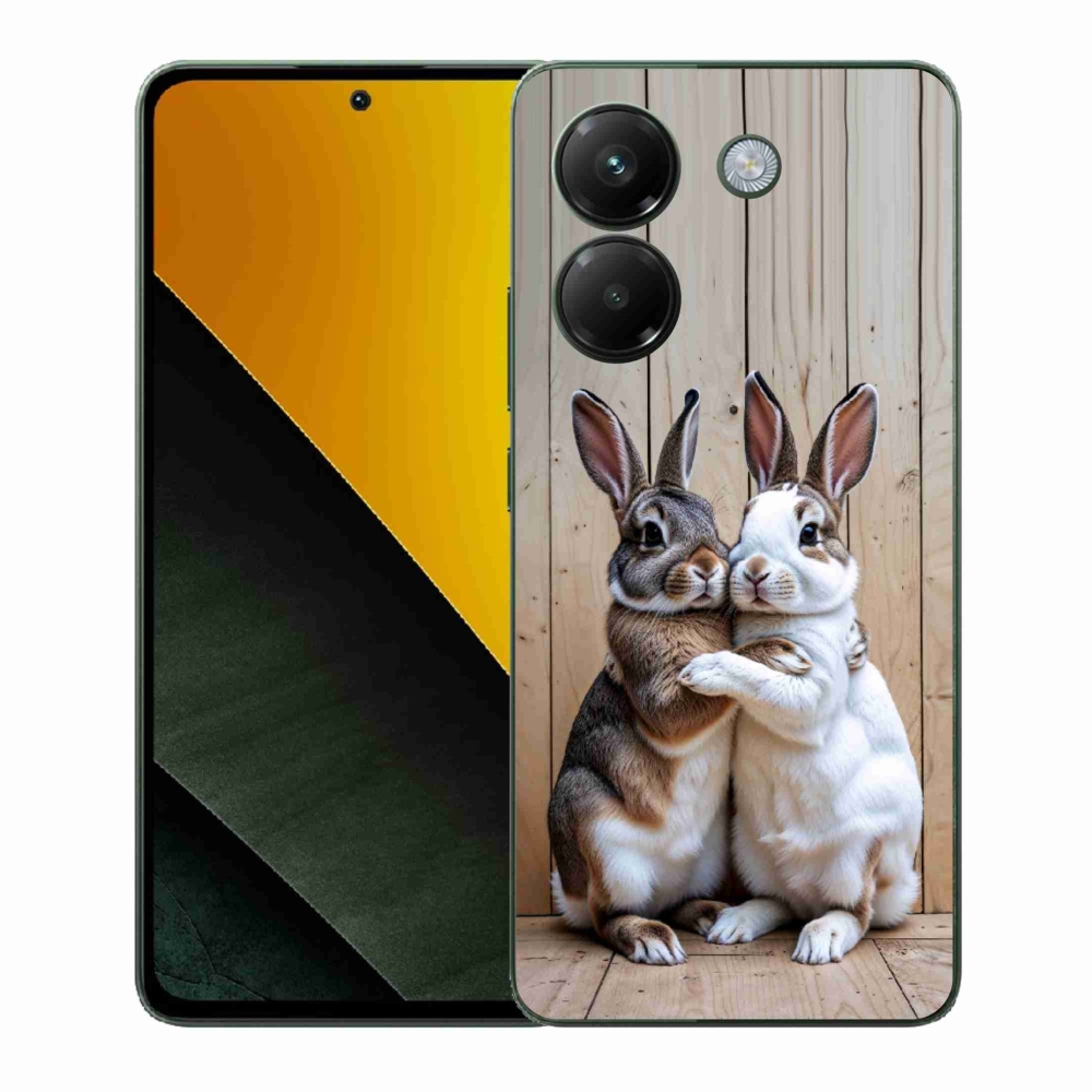 Gelový kryt mmCase na Xiaomi Poco M7 Pro 5G - králičí pár