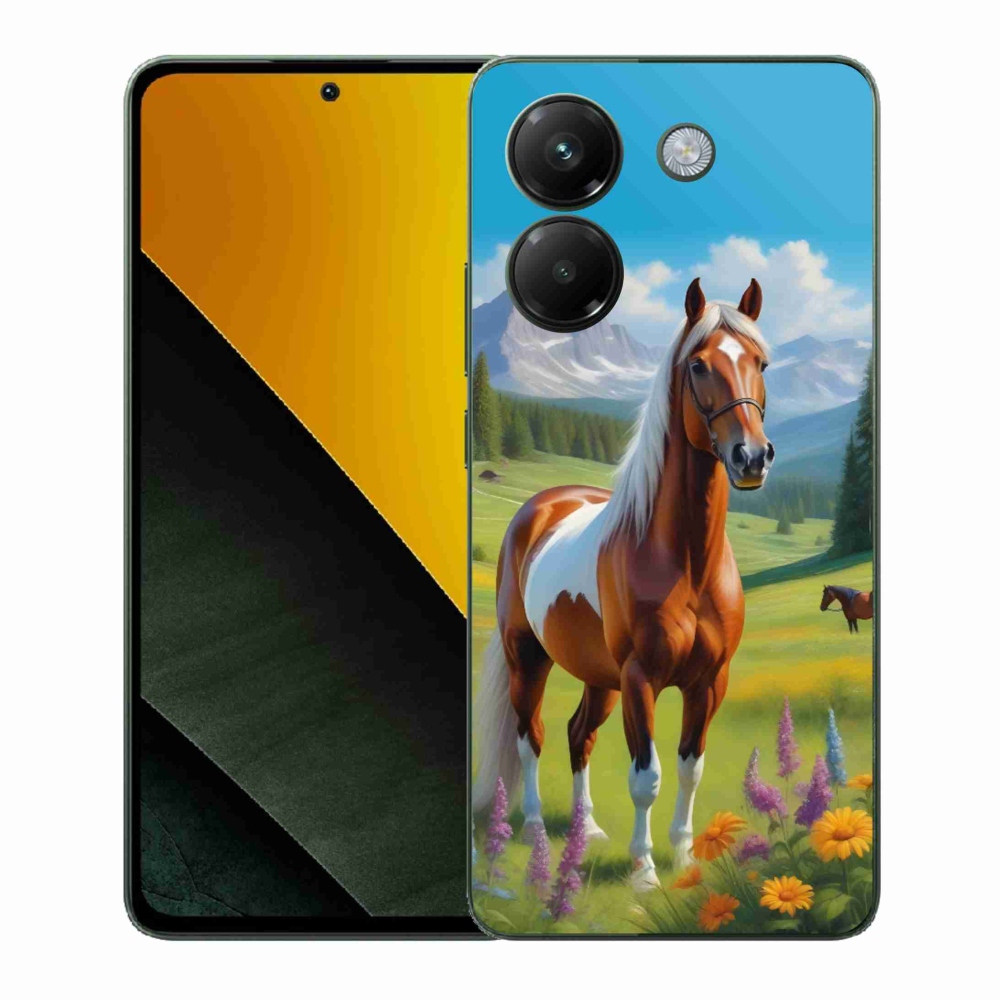 Gelový kryt mmCase na Xiaomi Poco M7 Pro 5G - kůň na louce