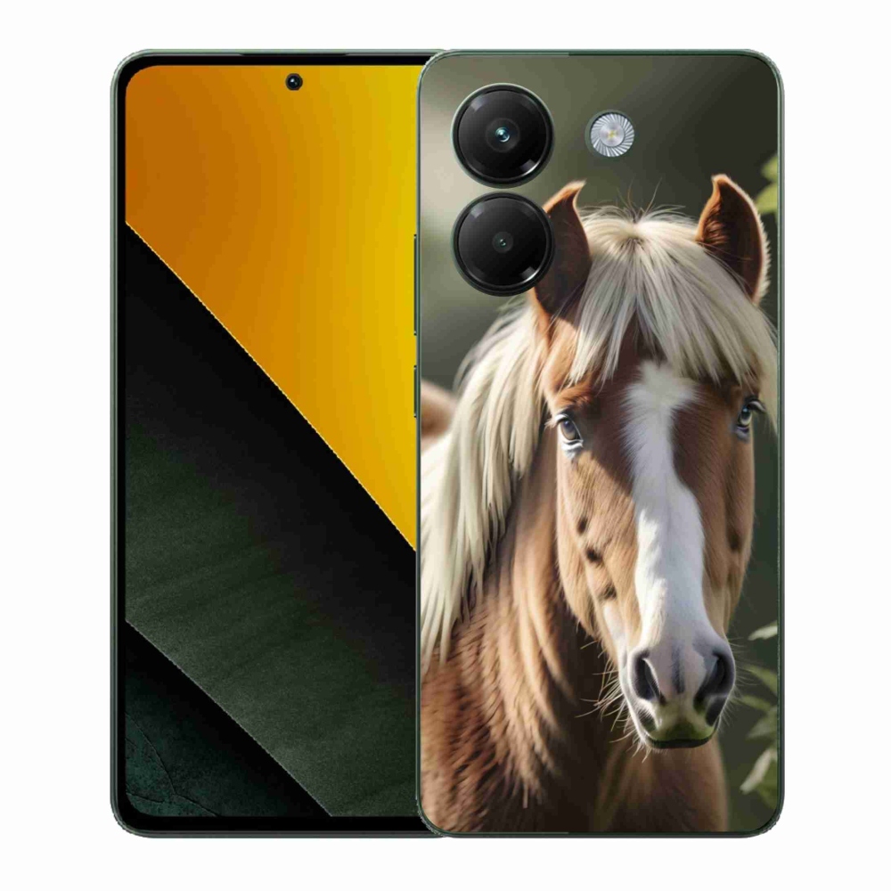 Gelový kryt mmCase na Xiaomi Poco M7 Pro 5G - kůň se světlou hřívou