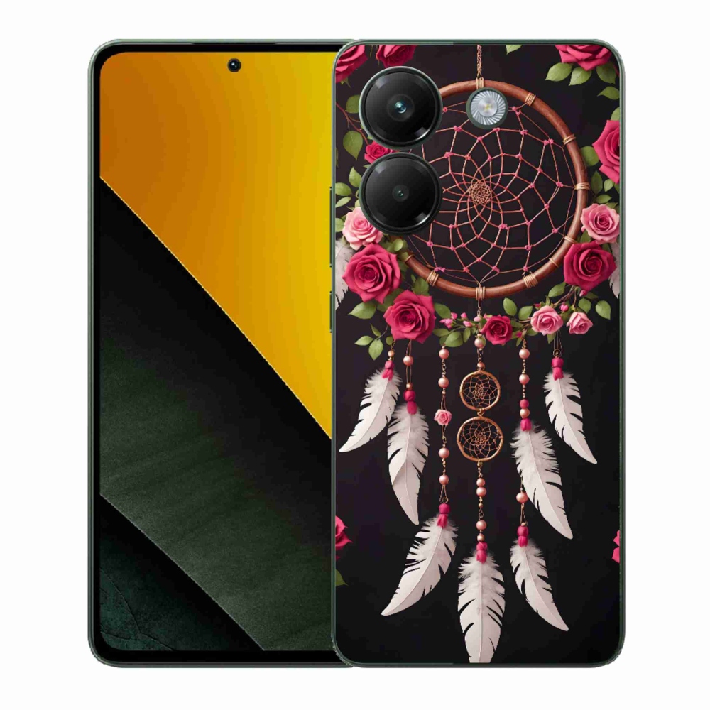 Gelový kryt mmCase na Xiaomi Poco M7 Pro 5G - lapač snů s růžemi