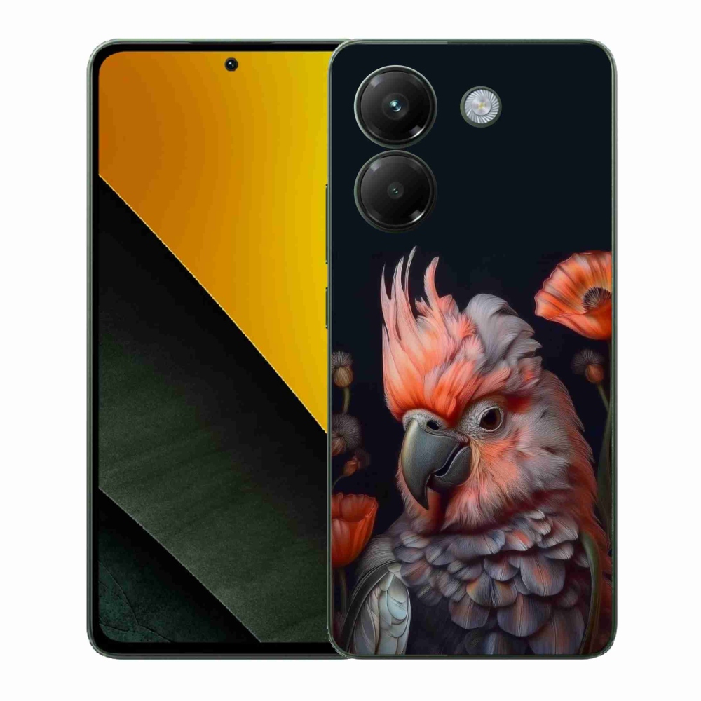 Gelový kryt mmCase na Xiaomi Poco M7 Pro 5G - papoušek kakadu v barvách