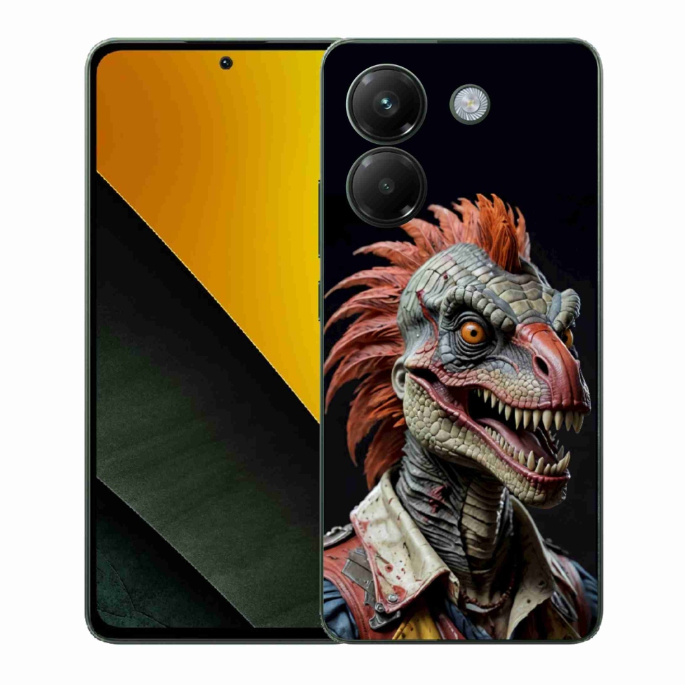 Gelový kryt mmCase na Xiaomi Poco M7 Pro 5G - punk dinosaurus