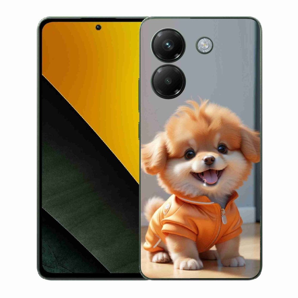 Gelový kryt mmCase na Xiaomi Poco M7 Pro 5G - roztomilý pomeranian v mikině