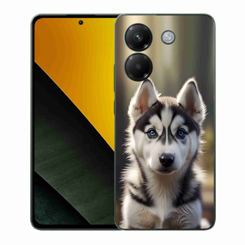Gelový kryt mmCase na Xiaomi Poco M7 Pro 5G - roztomilý sibiřský husky