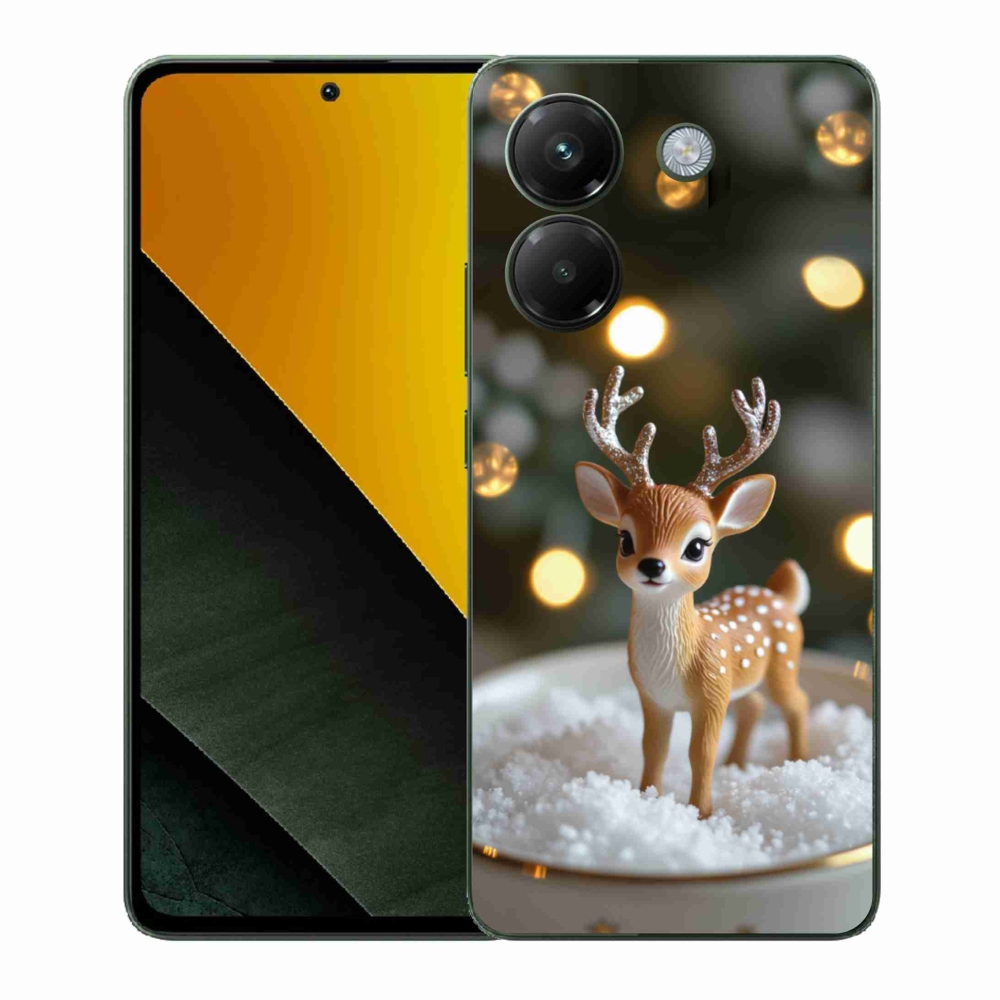 Gelový kryt mmCase na Xiaomi Poco M7 Pro 5G - roztomilý vánoční jelen